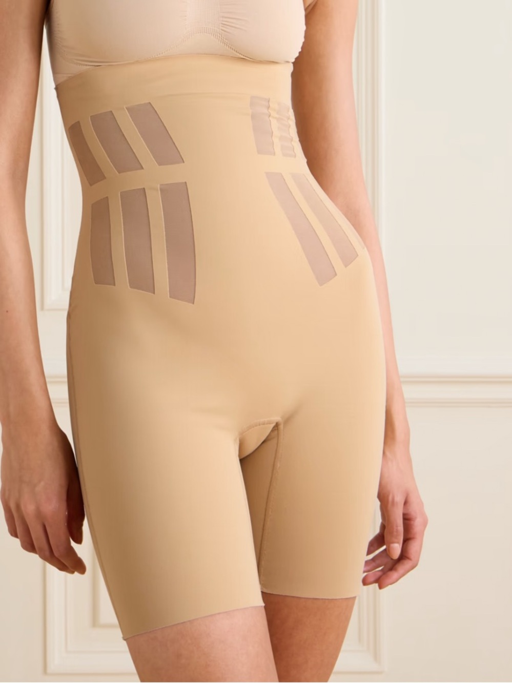 Commando Luxe Control Mesh Trimmed Tech Shorts Shapewear Large